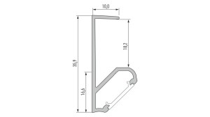 Profil LED LUMINES typ Q18 inox anodowany 1 m