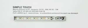 Włącznik do taśm LED TOUCH Simple ON/OFF DC 60W/12V 72W/24V
