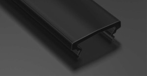 Klosz do profilu LED LUMINES HIGH PMMA czarny 1 m